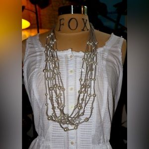 Dramatic Velvet Rope and Pearl Necklace